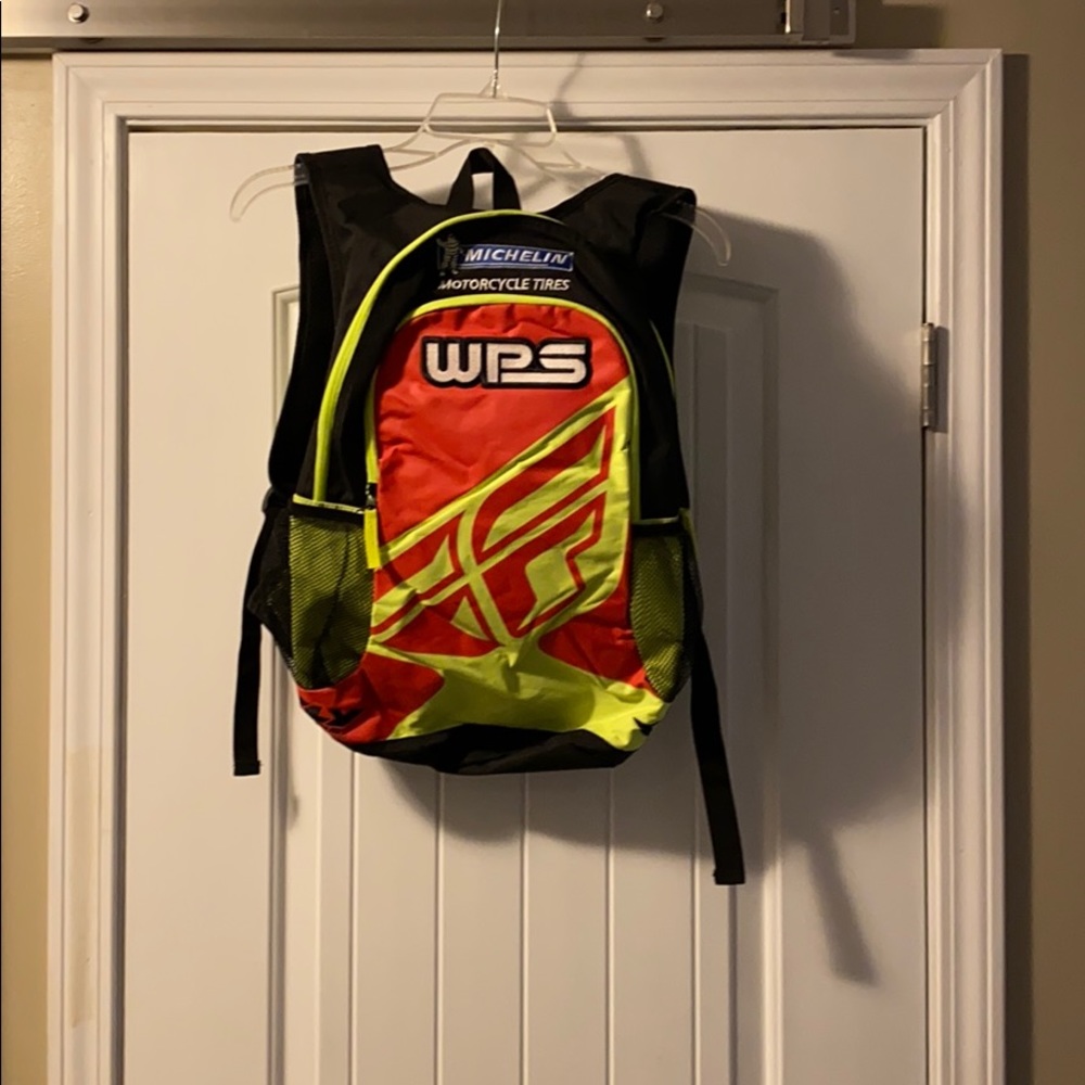 Backpack WPS  motorcycle tires fly racing